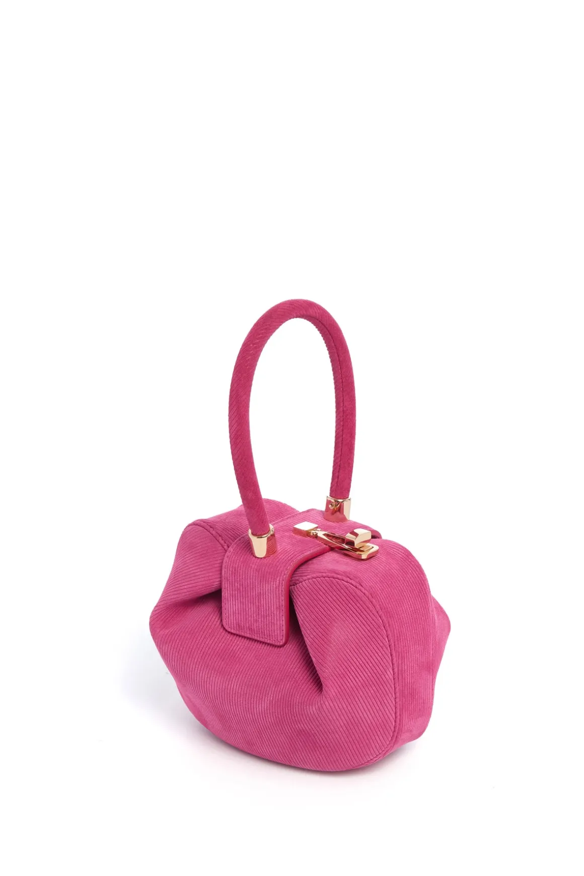 Demi Bag in Fuchsia Suede Corduroy