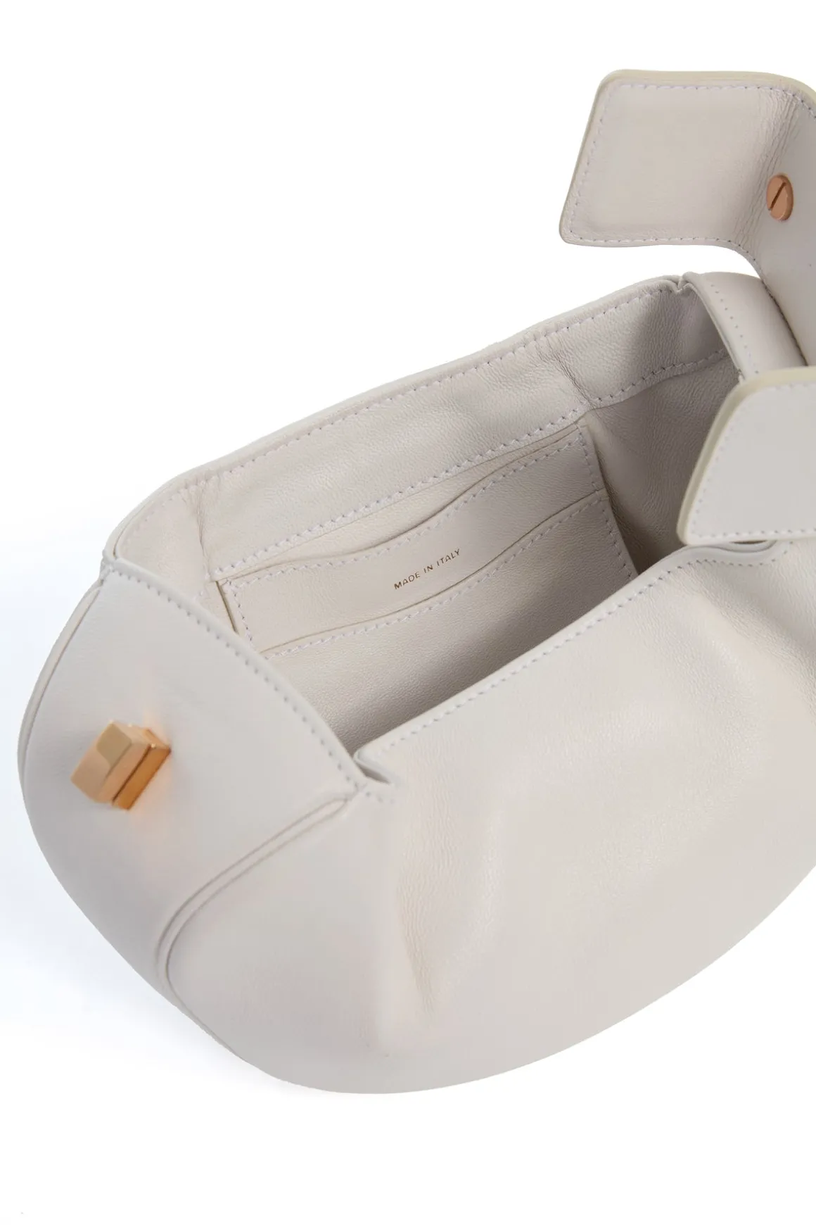 Demi Bag in Ivory Nappa Leather