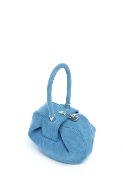 Demi Bag in Light Blue Recycled Cotton Linen Denim