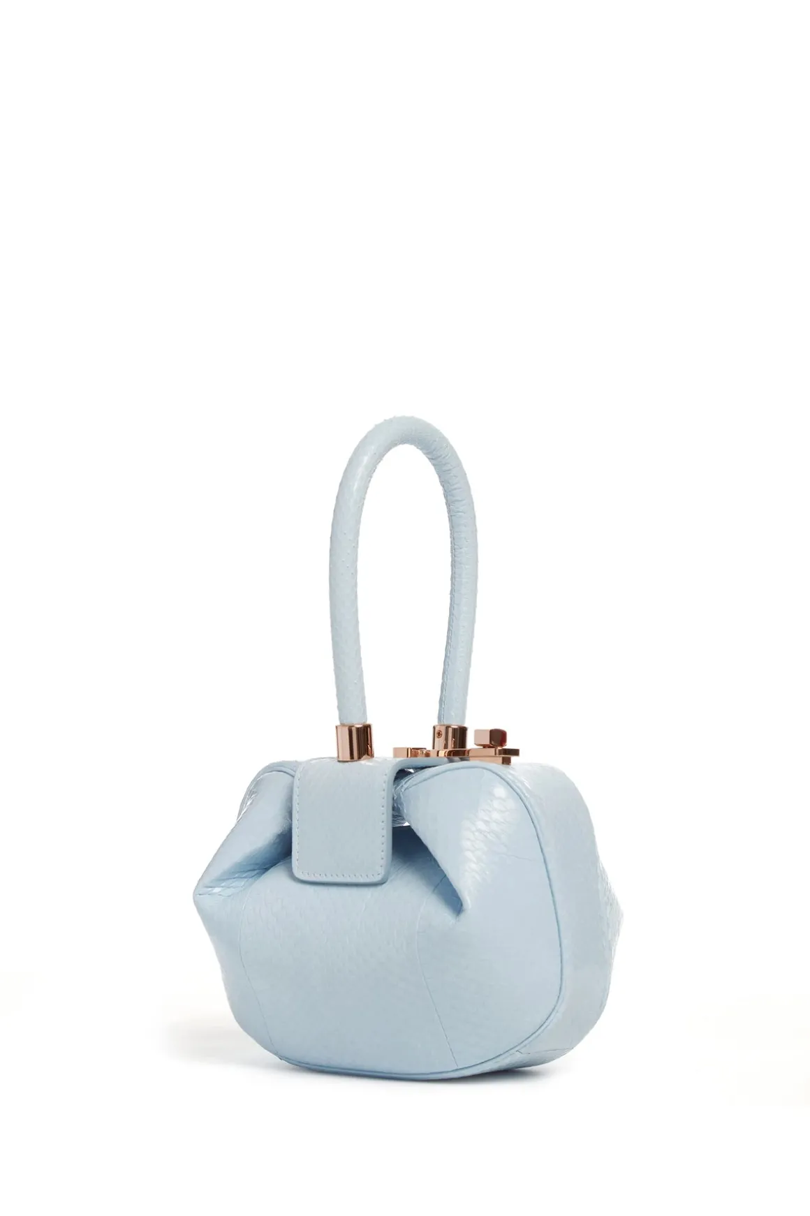 Demi Bag in Light Blue Snakeskin