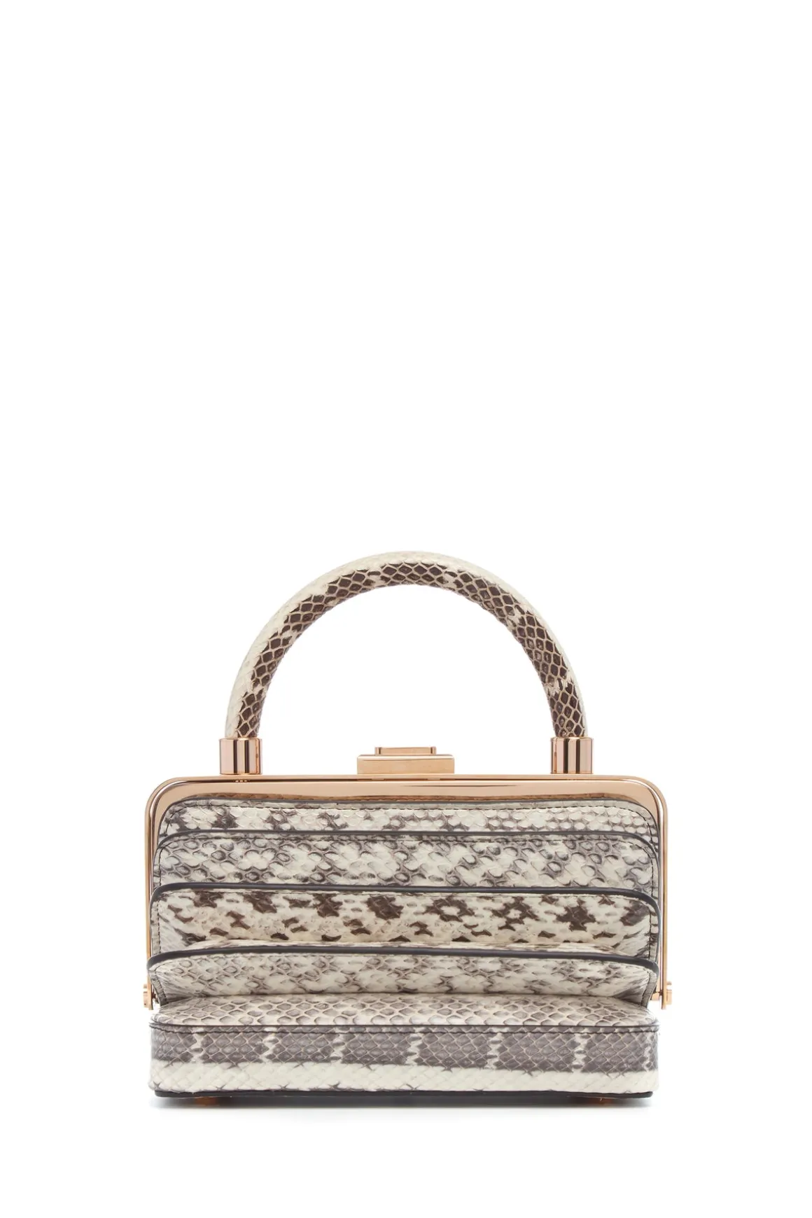 Diana Bag in Black & White Snakeskin