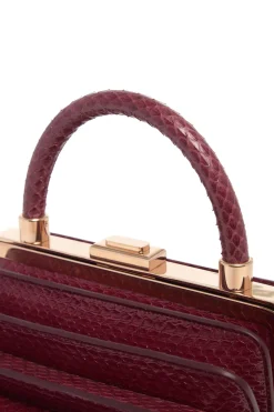 Diana Bag in Bordeaux Snakeskin