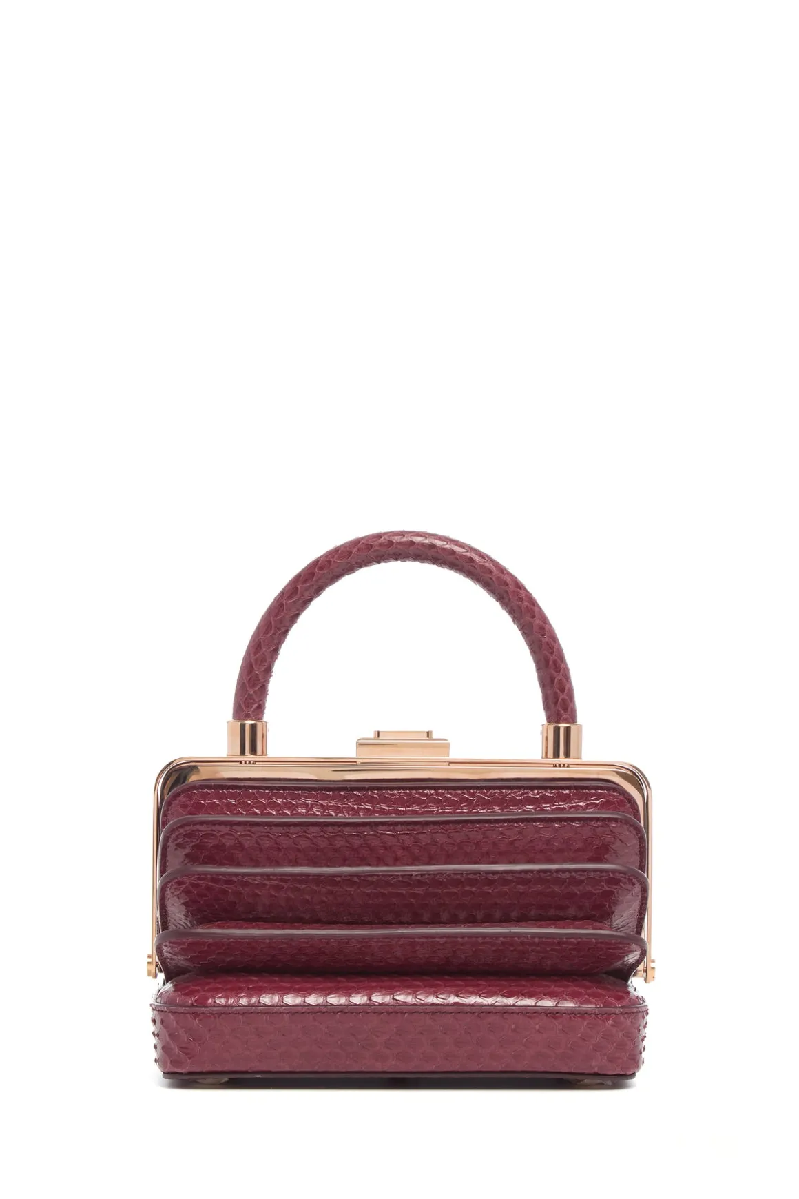 Diana Bag in Bordeaux Snakeskin