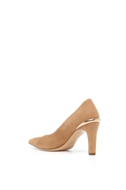 Edwina High Heel Stiletto Pump in Nude Suede