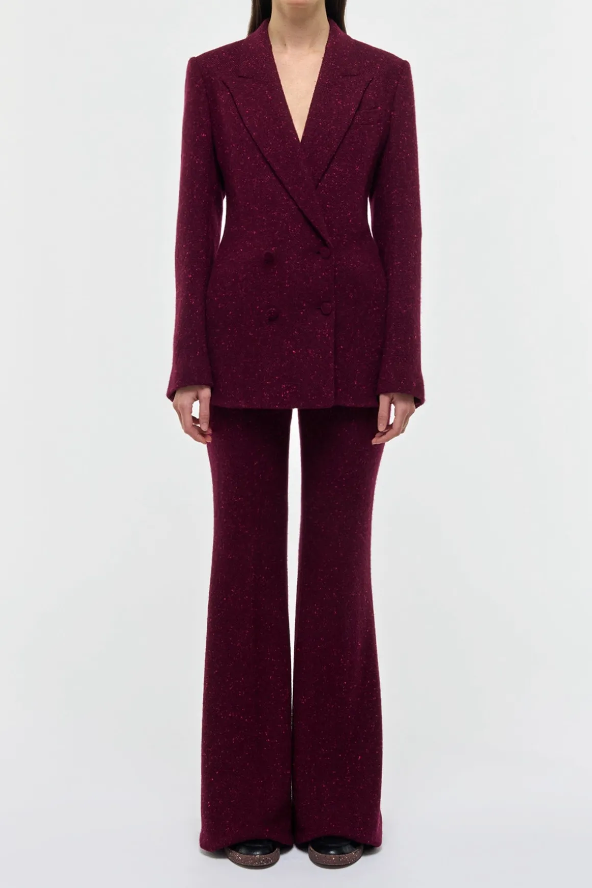 Elliot Blazer in Bordeaux Speckled Cashmere