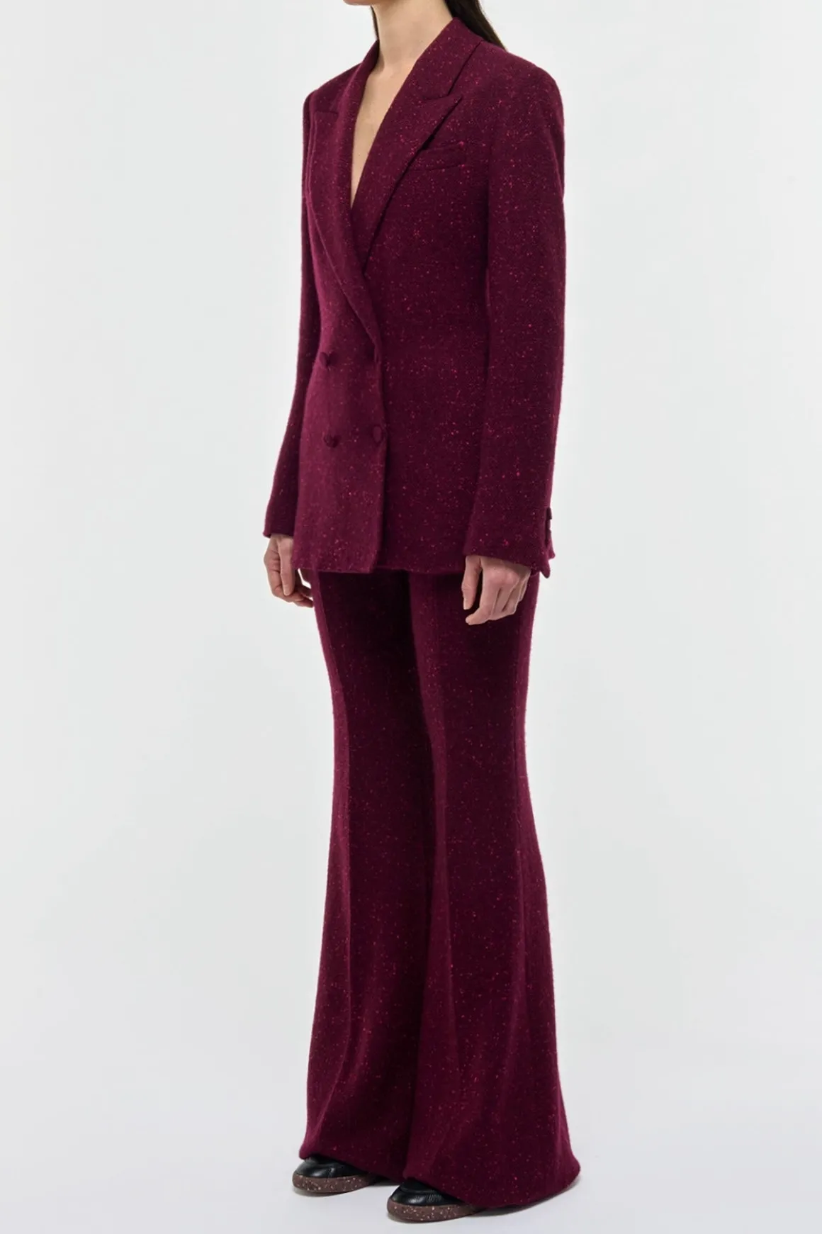 Elliot Blazer in Bordeaux Speckled Cashmere