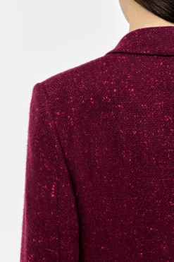Elliot Blazer in Bordeaux Speckled Cashmere