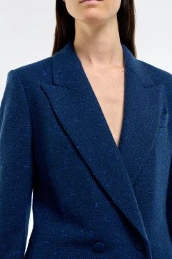 Elliot Blazer in Electric Navy Speckled Cashmere