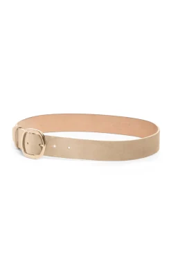 Elster Belt in Light Beige Suede