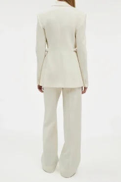 Epona Chain Blazer in Ivory Recycled Virgin Wool