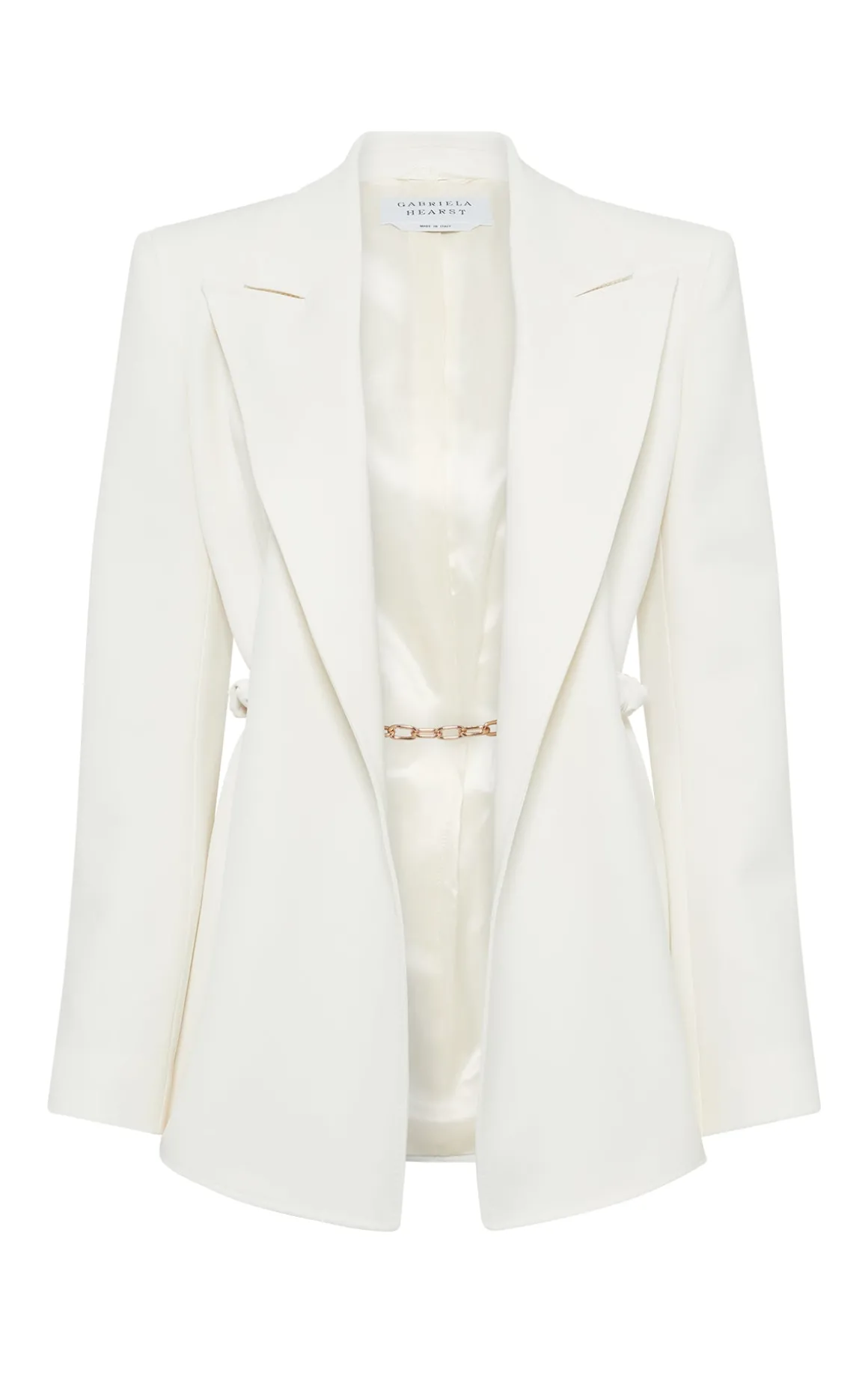 Epona Chain Blazer in Ivory Recycled Virgin Wool