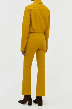 Ezra Bootcut Cropped Jean in Golden Birch Recycled Cotton Denim