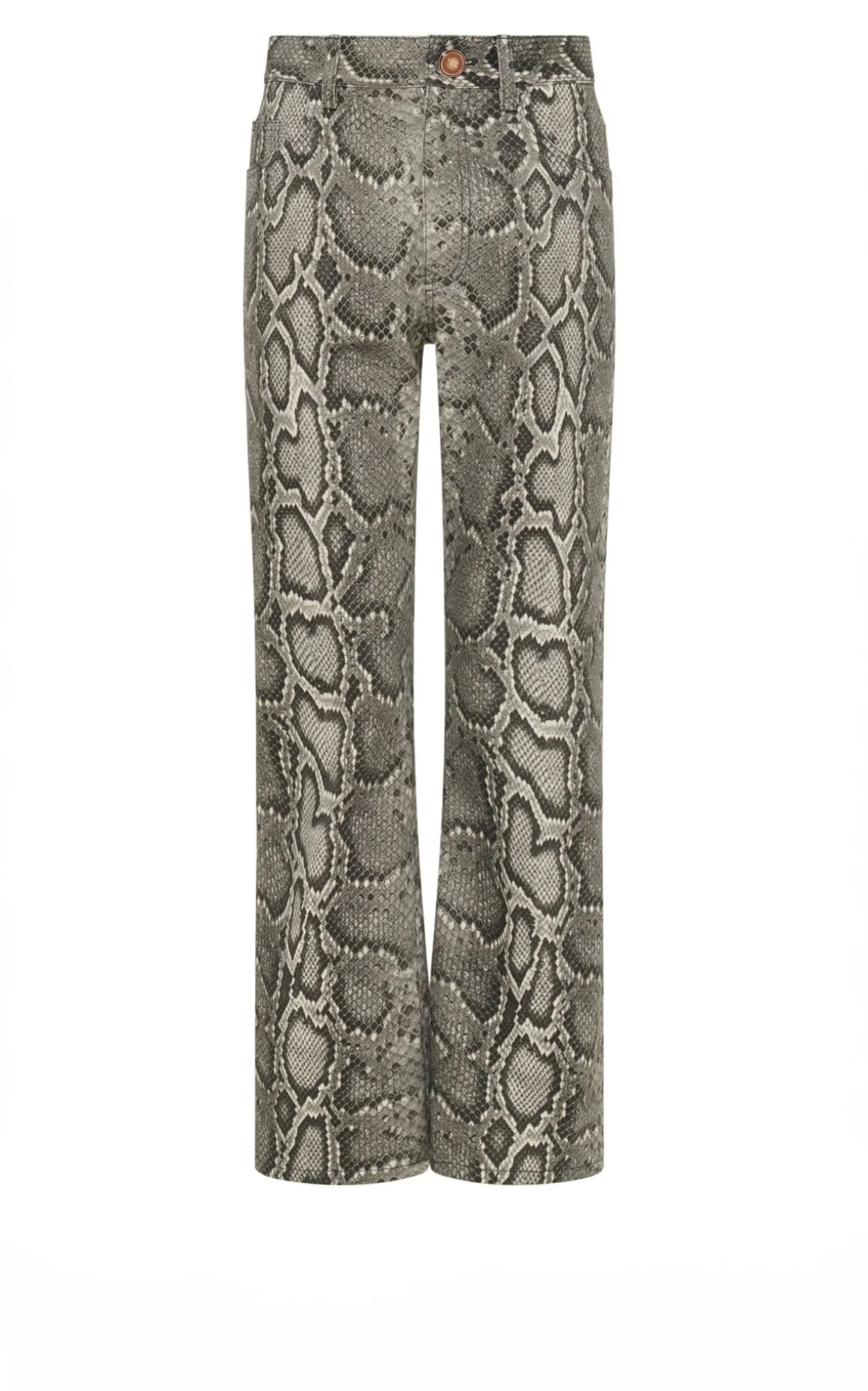 Ezra Bootcut Cropped Jean in Greyscale Recycled Printed Cotton Denim