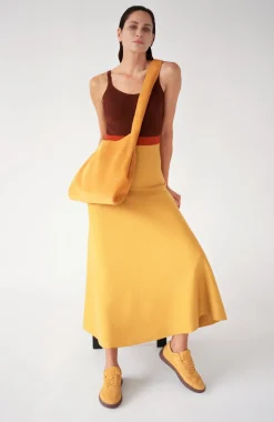 Flaminius Knit Midi Dress in Golden Birch Merino Wool