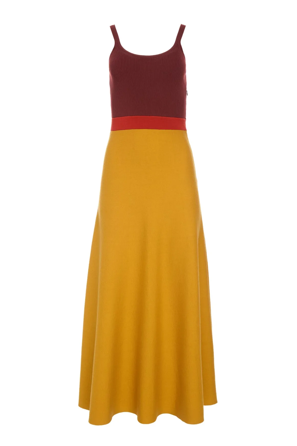 Flaminius Knit Midi Dress in Golden Birch Merino Wool
