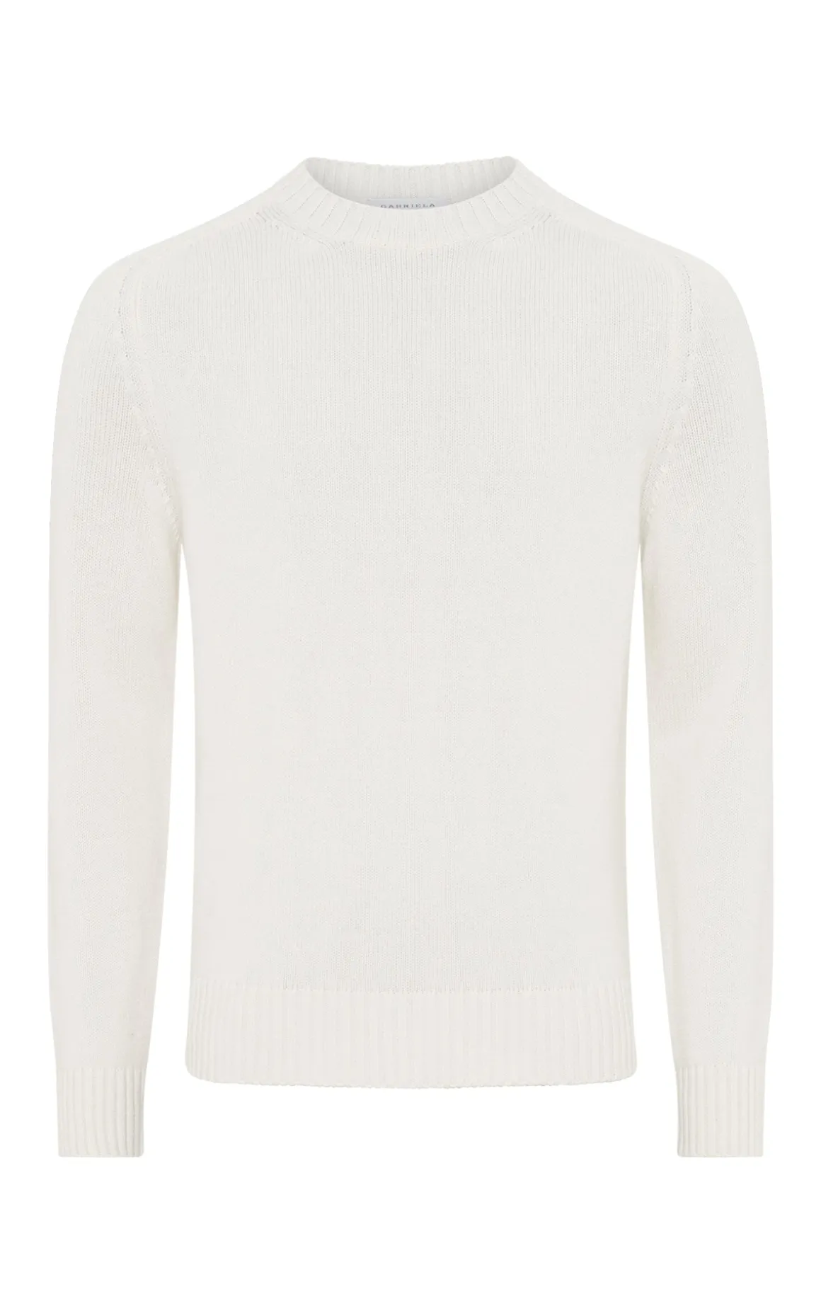 Francesco Knit Sweater in Ivory Cashmere