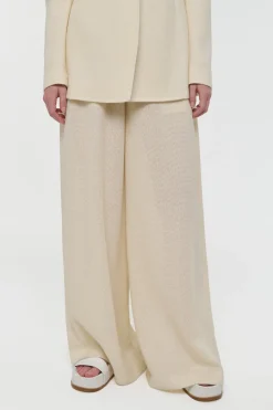 Gelos Wide-leg Pant in Ivory Alpaca Wool