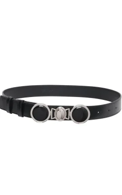 Grange Stone Belt in Black Leather