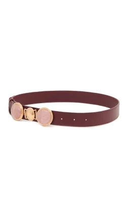 Grange Stone Belt in Bordeaux Leather