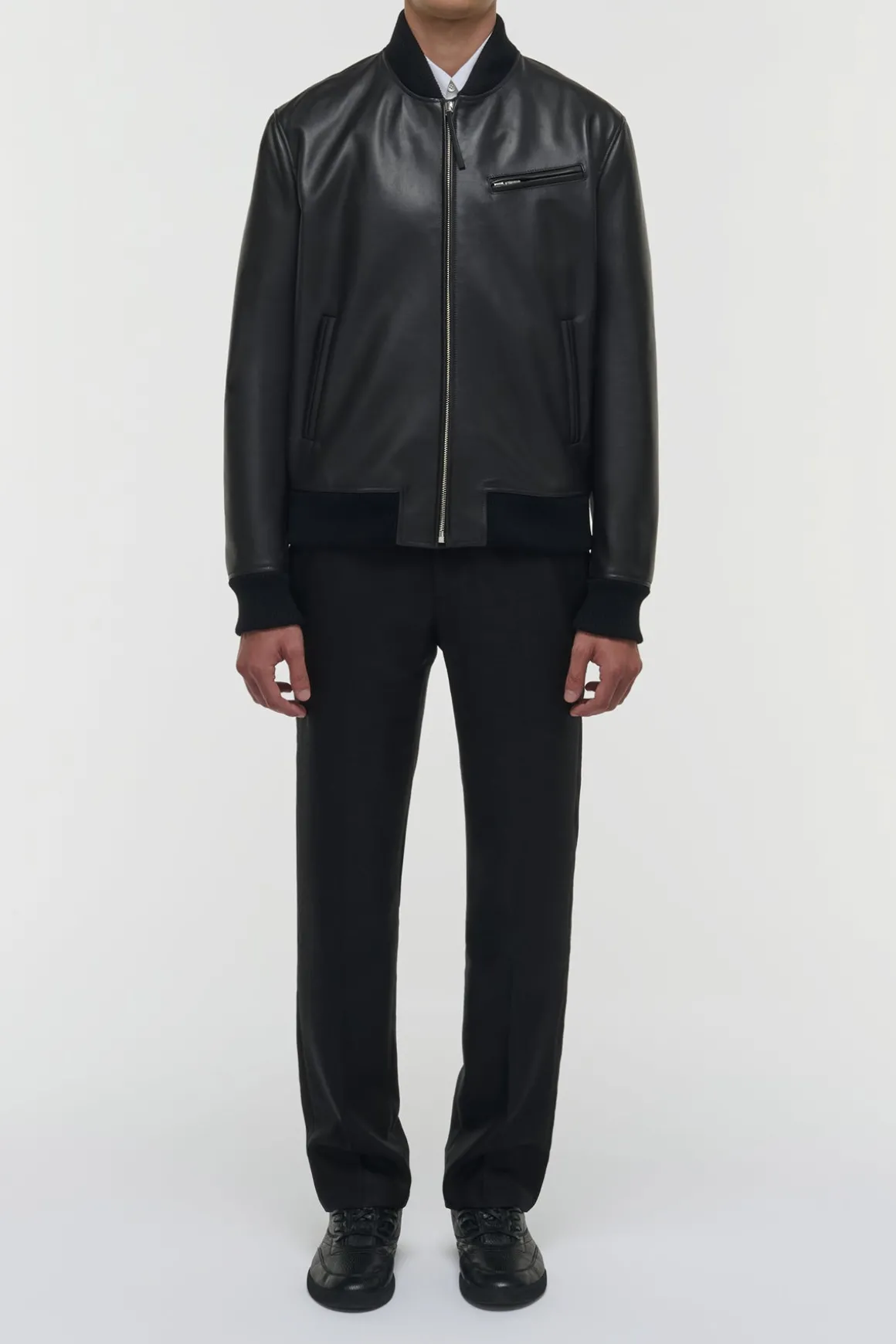 Gregory Bomber in Black Leather