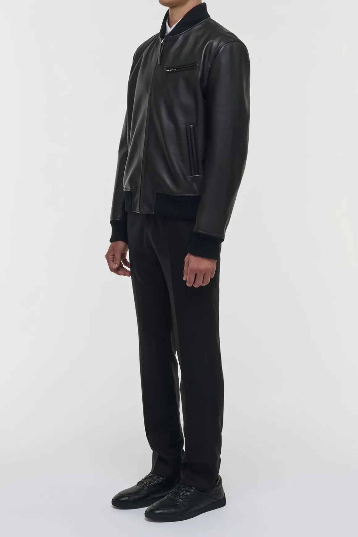 Gregory Bomber in Black Leather