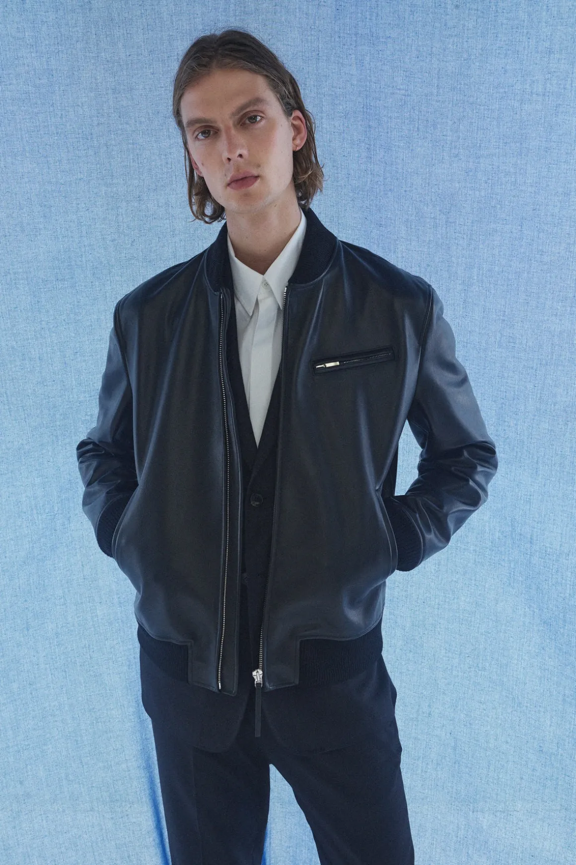 Gregory Bomber in Black Leather
