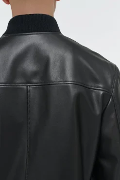 Gregory Bomber in Black Leather