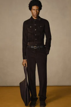 Harold Trouser in Chocolate Fine Cashmere Corduroy