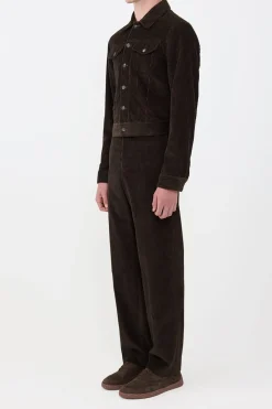 Harold Trouser in Chocolate Fine Cashmere Corduroy