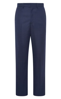 Harold Trouser in Navy Wool Cashmere Flannel