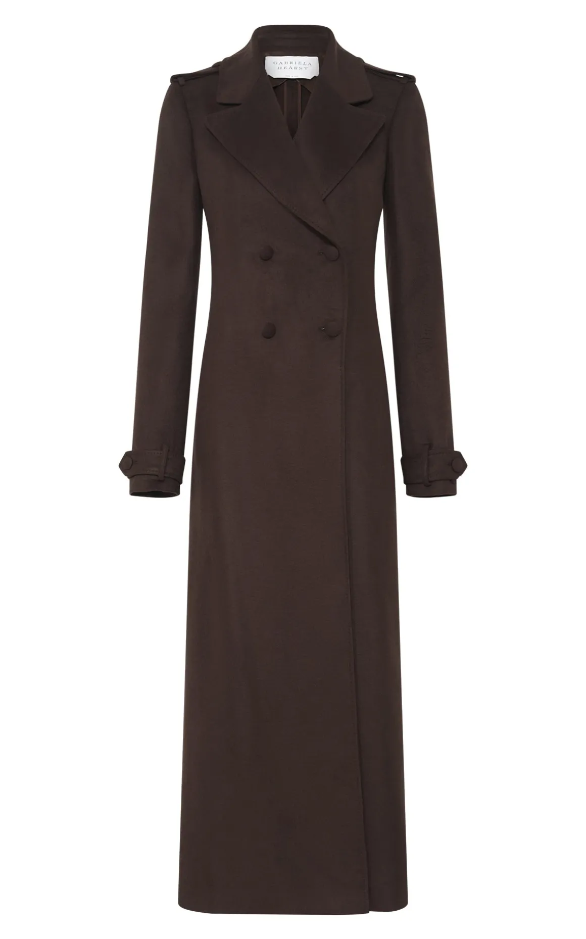 Houstt Trench Coat in Chocolate Winter Silk