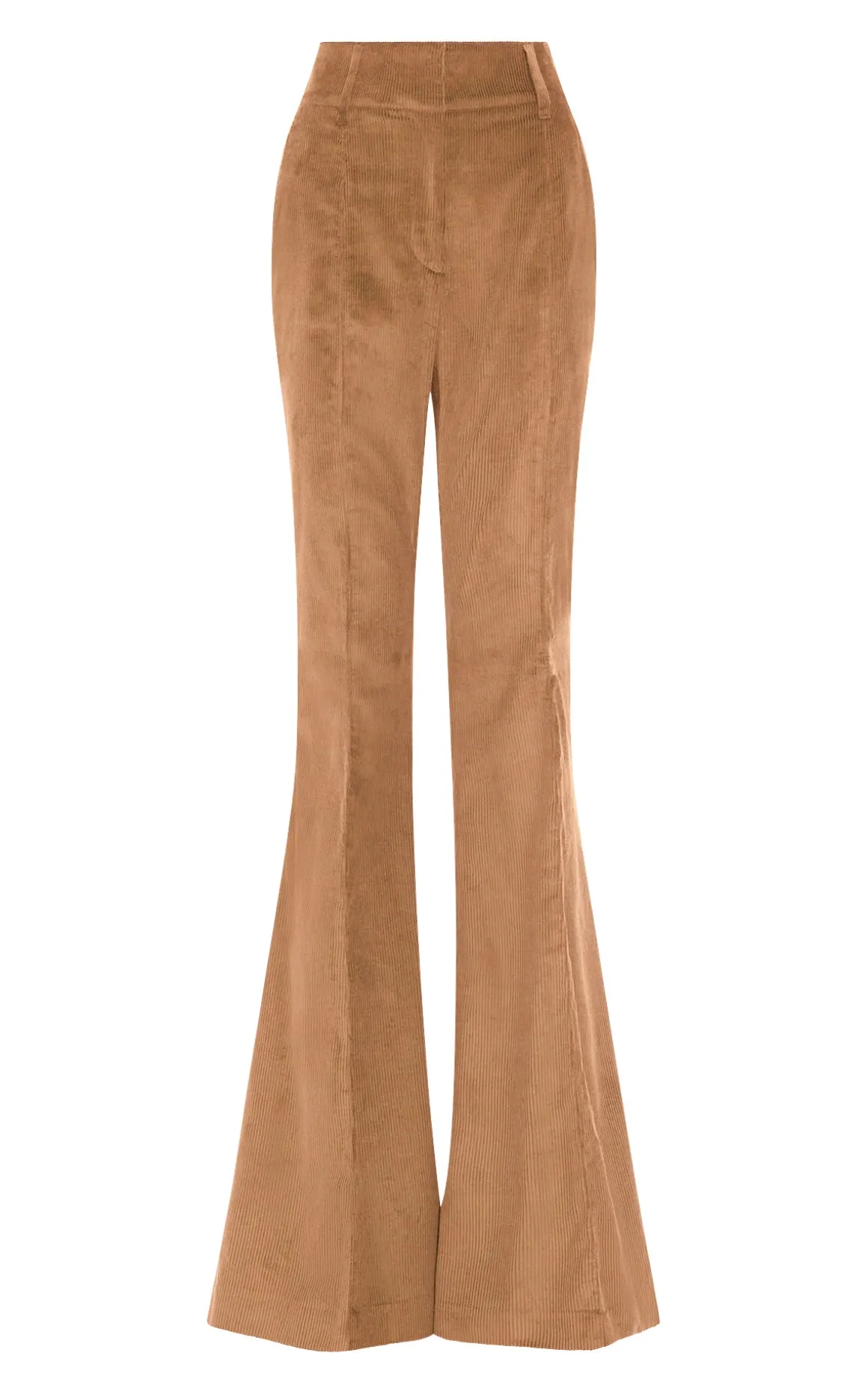 Ianthe Flare Pant in Camel Sea Island Cotton Corduroy