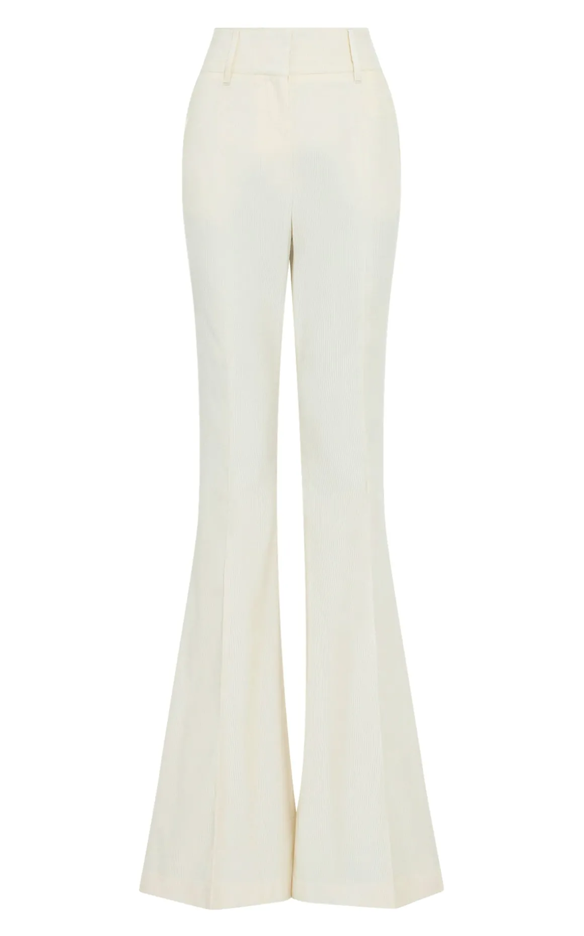 Ianthe Flare Pant in Ivory Sea Island Cotton Corduroy