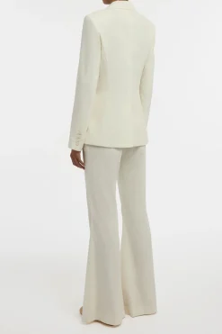 Ianthe Flare Pant in Ivory Sea Island Cotton Corduroy