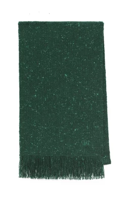 Illumina Fringe Scarf in English Green Speckled Cashmere
