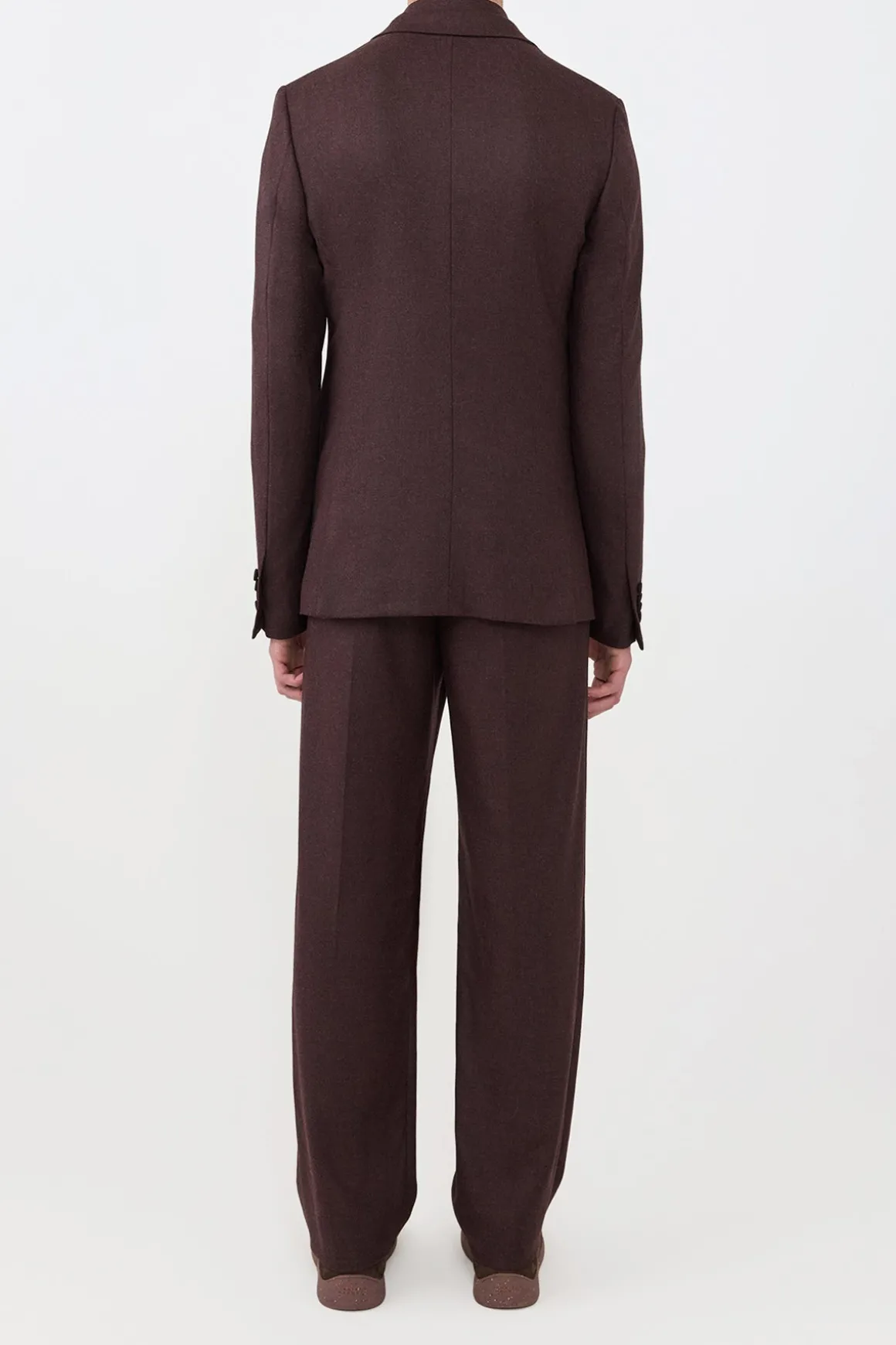 Irving Jacket in Burnt Sienna Wool Cashmere Flannel