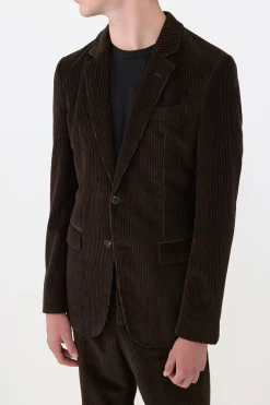 Irving Jacket in Chocolate Fine Cashmere Corduroy