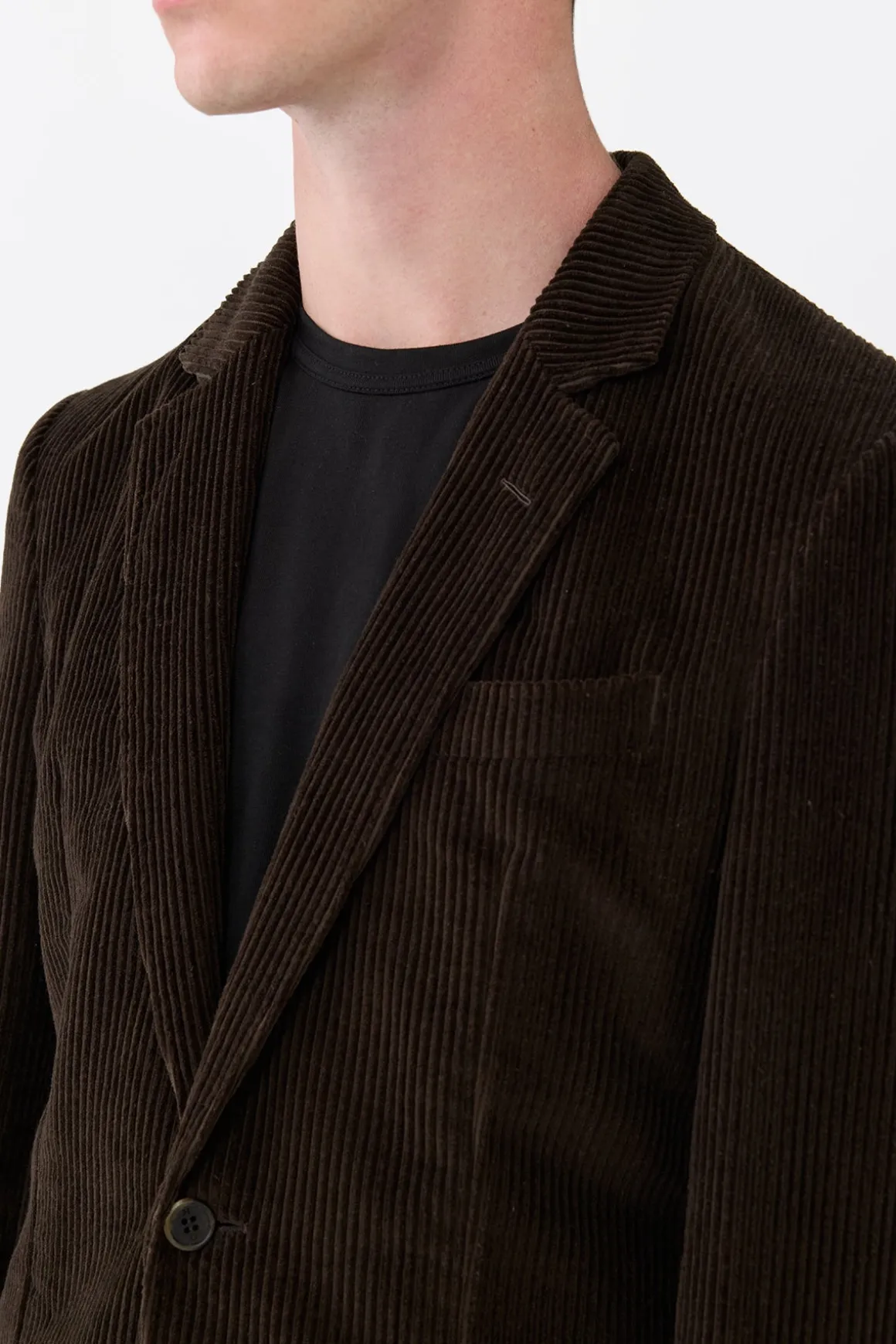 Irving Jacket in Chocolate Fine Cashmere Corduroy