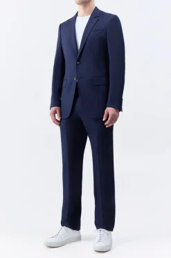 Irving Jacket in Dark Navy Virgin Wool Twill