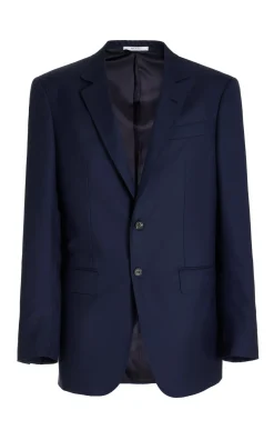 Irving Jacket in Dark Navy Virgin Wool Twill