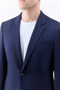 Irving Jacket in Dark Navy Virgin Wool Twill