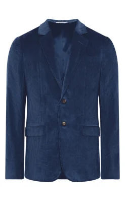 Irving Jacket in Electric Navy Sea Island Cotton Corduroy