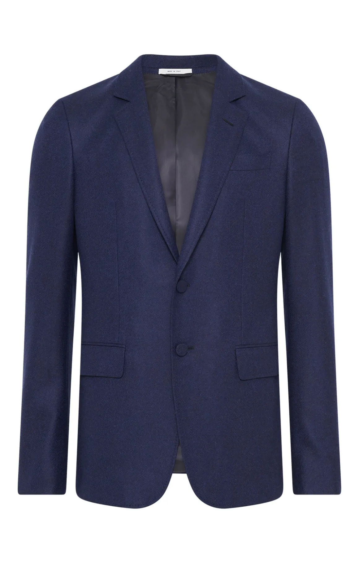 Irving Jacket in Navy Wool Cashmere Flannel
