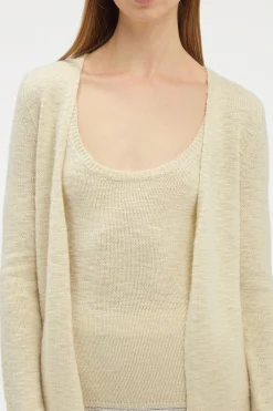 Jani Knit Cardigan in Ivory Cashmere