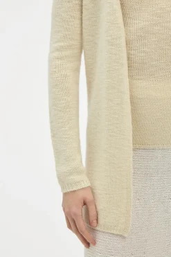 Jani Knit Cardigan in Ivory Cashmere