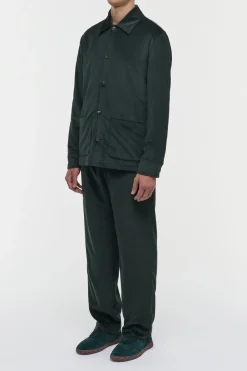 Javier Chore Jacket in English Green Sea Island Cotton Corduroy