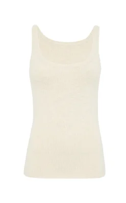 Jayce Knit Tank Top in Ivory Cashmere