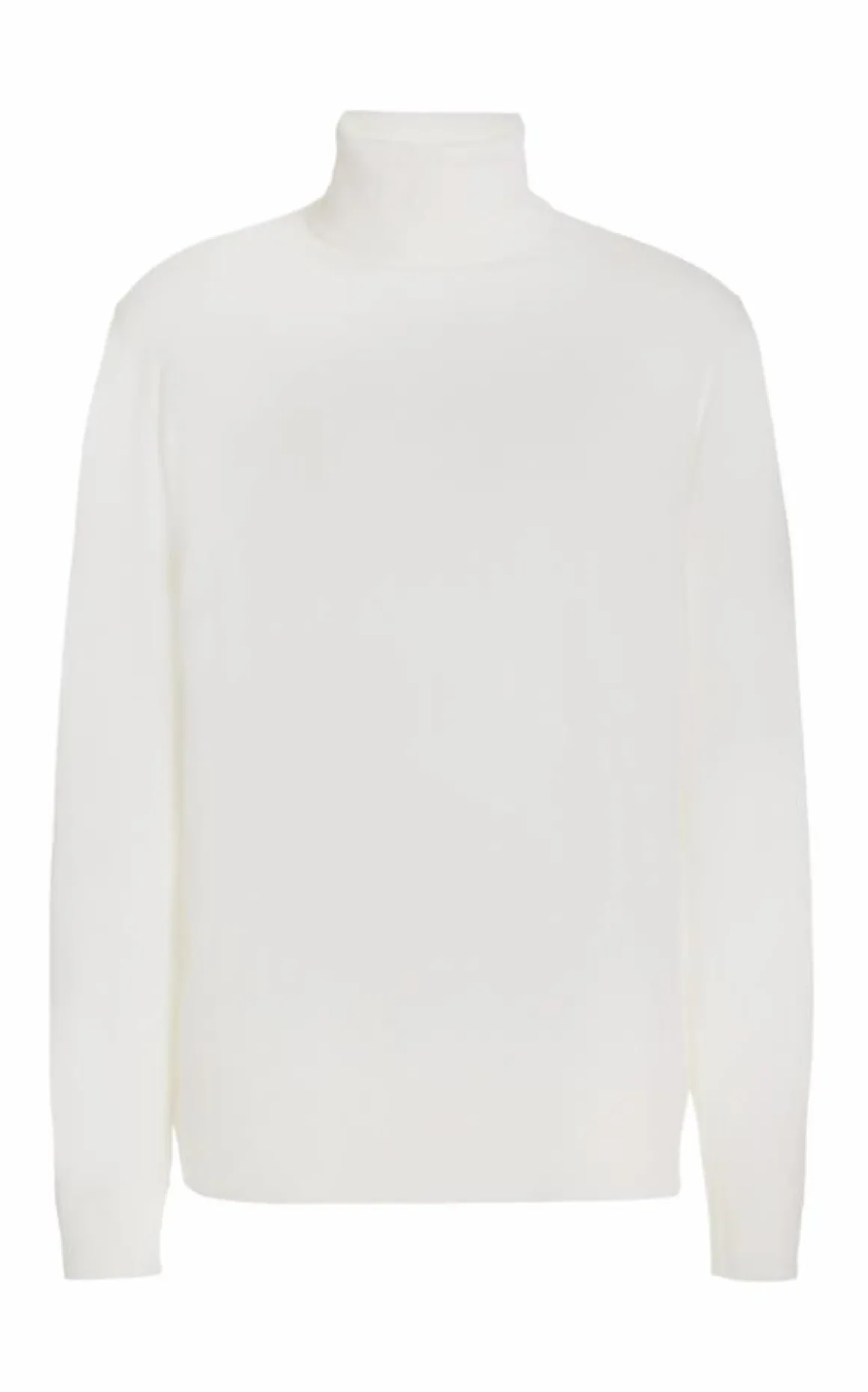 Jermaine Knit Turtleneck in Ivory Merino Wool