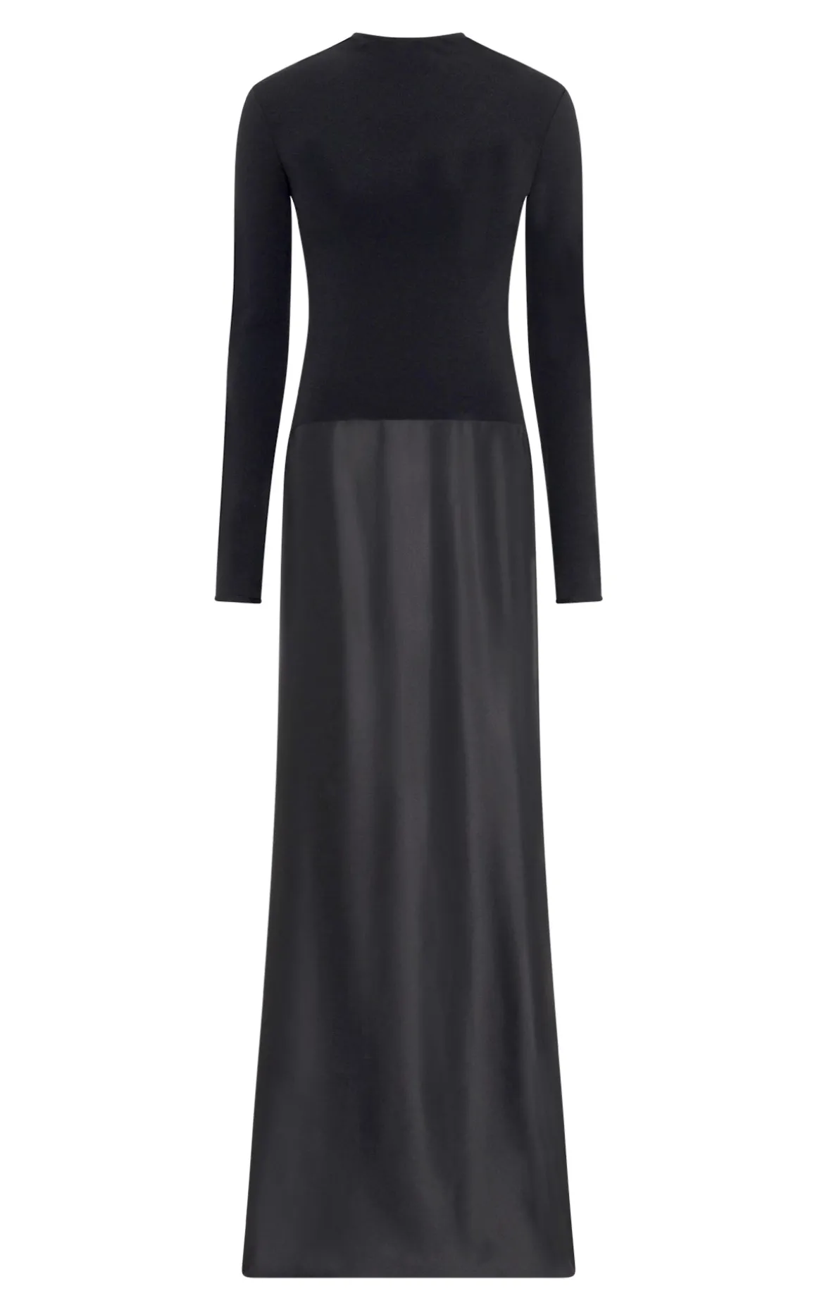 Jessamy Maxi Dress in Black Silk Satin