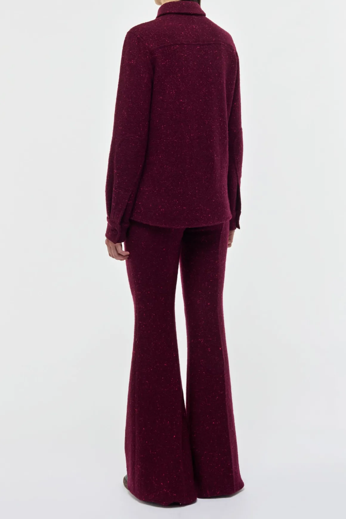 John Austin Shirt in Bordeaux Speckled Cashmere